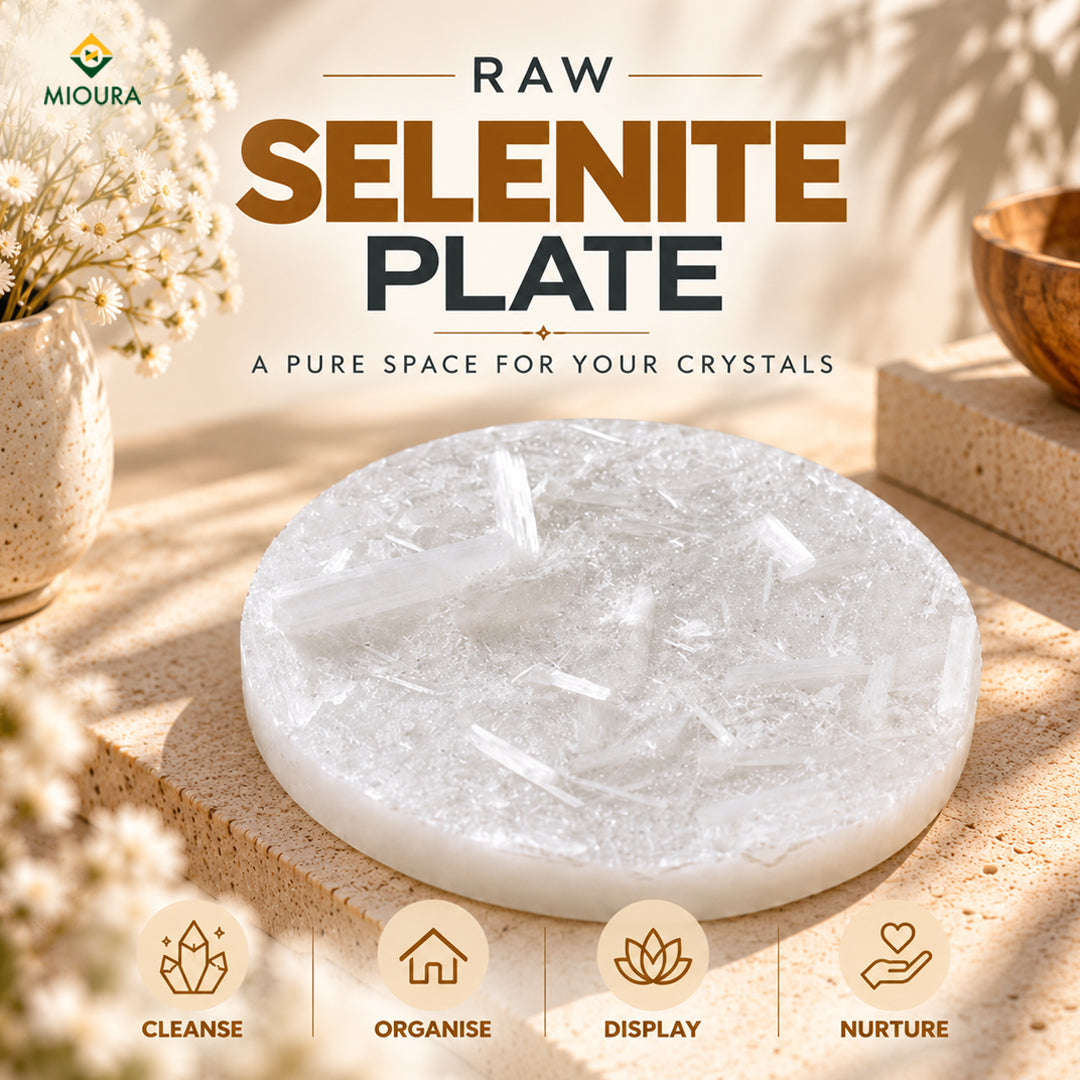 🎁 🎁 🎁 Raw Selenite Charging Plate for Crystal Cleansing & Charging
