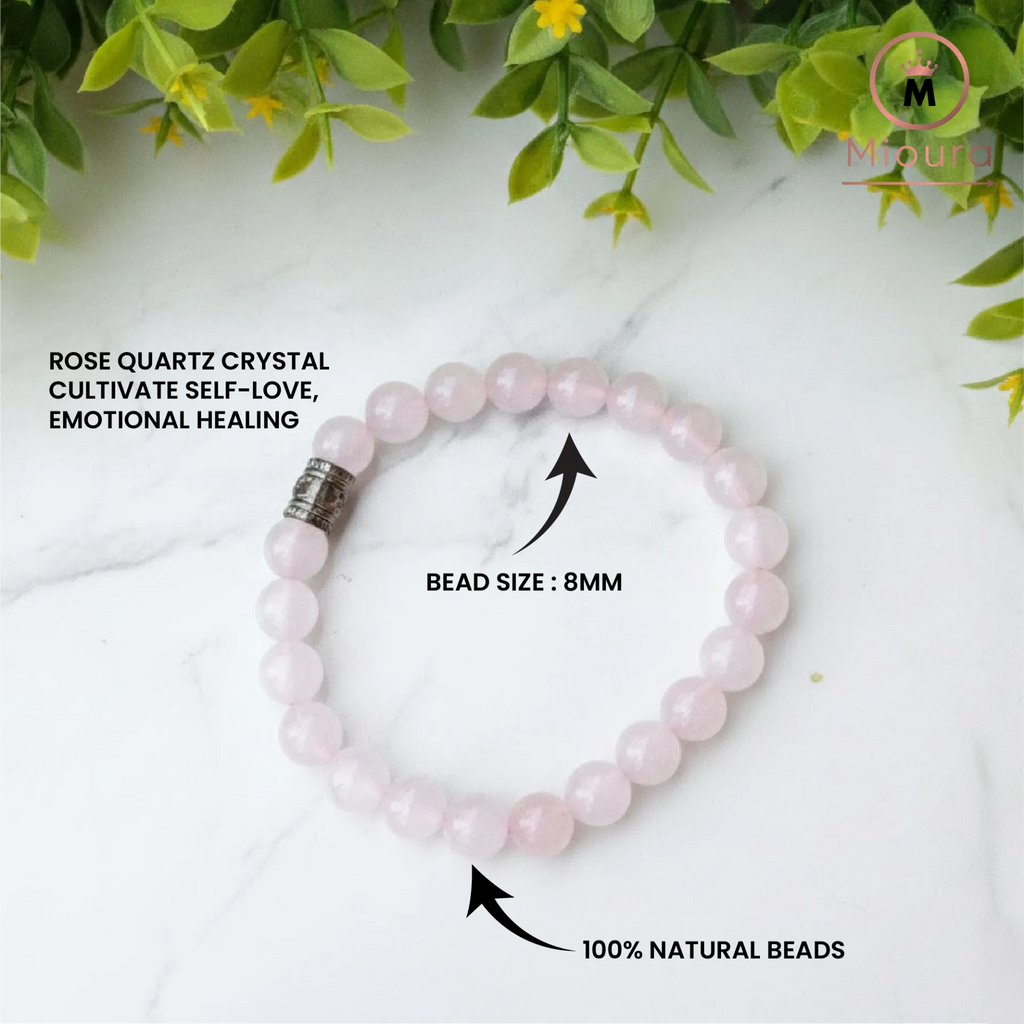 Rose Quartz Bracelet For Love Healing