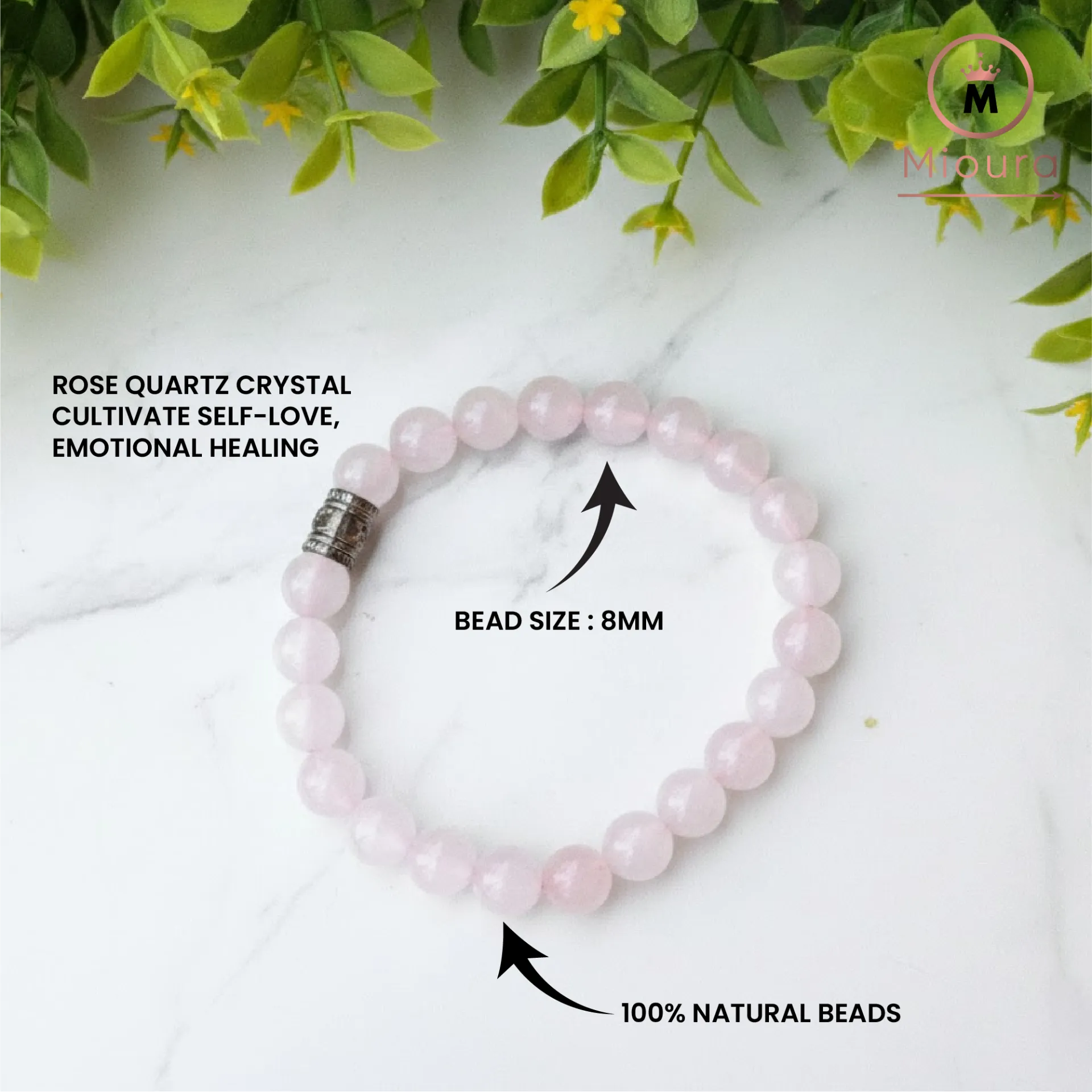 Rose Quartz Bracelet For Love Healing