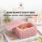 Rose Quartz Box For Crystal Storage