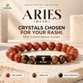 Aries (Mesh Rashi) Crystal Bracelet – Red Jasper, Tiger’s Eye & Black Obsidian